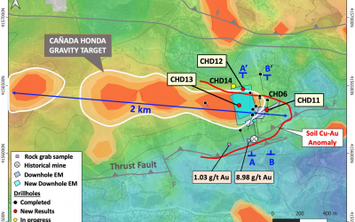 Pan Global Intersects 11 Meters at 2.36g/t Gold and 22 Meters at 0.41% Copper, Expanding Cañada Honda Copper-Gold Discovery, Spain